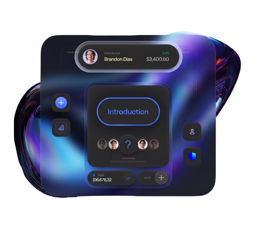 Introducer and agent network value visualization