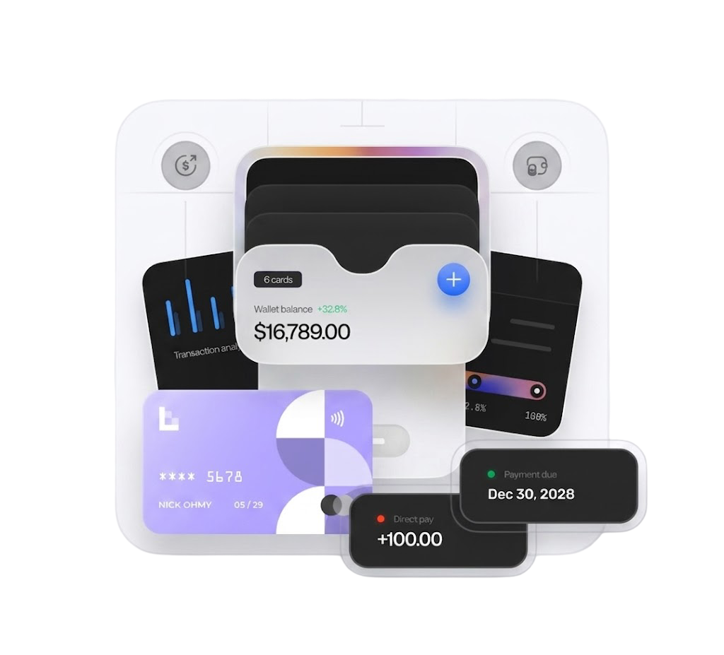 Optimised Transactions dashboard showing visual card flows